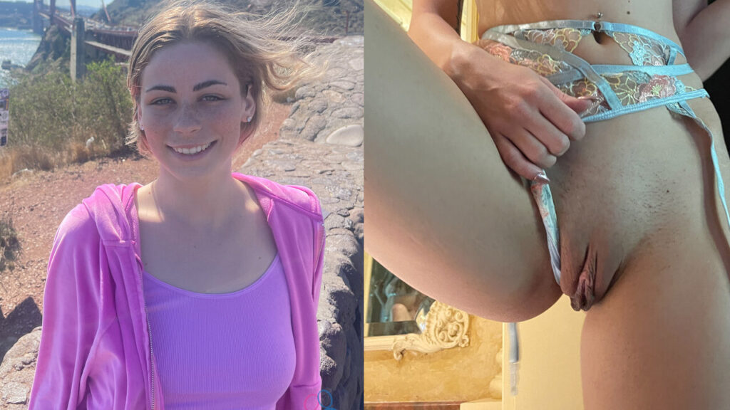 Novinha magrinha mostrando sua buceta carnuda e raspadinha